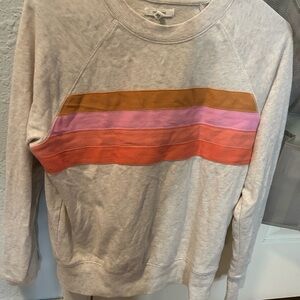 Maurices Cream Sweater with Colorful Stripes